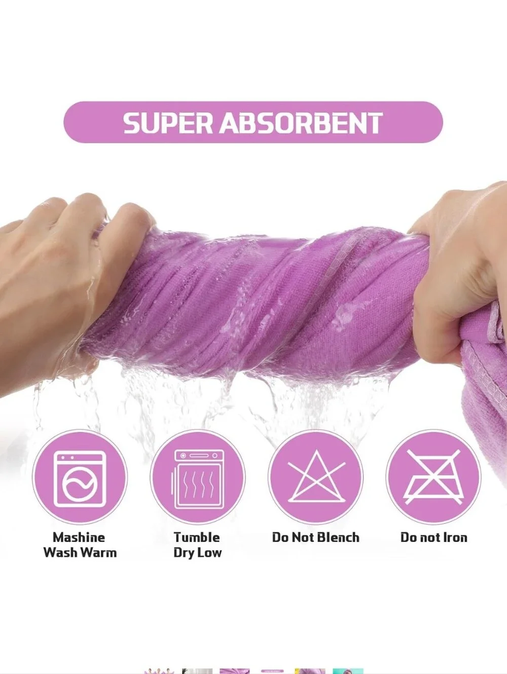 2 Pc Oversized Bath Towels 40